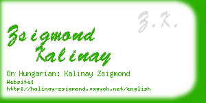 zsigmond kalinay business card